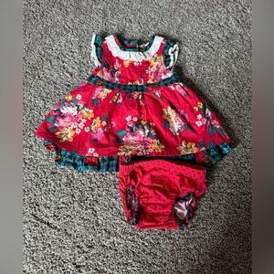 Matilda Jane Floral Red Dress Set for Kids